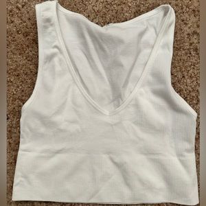 White tank crop top